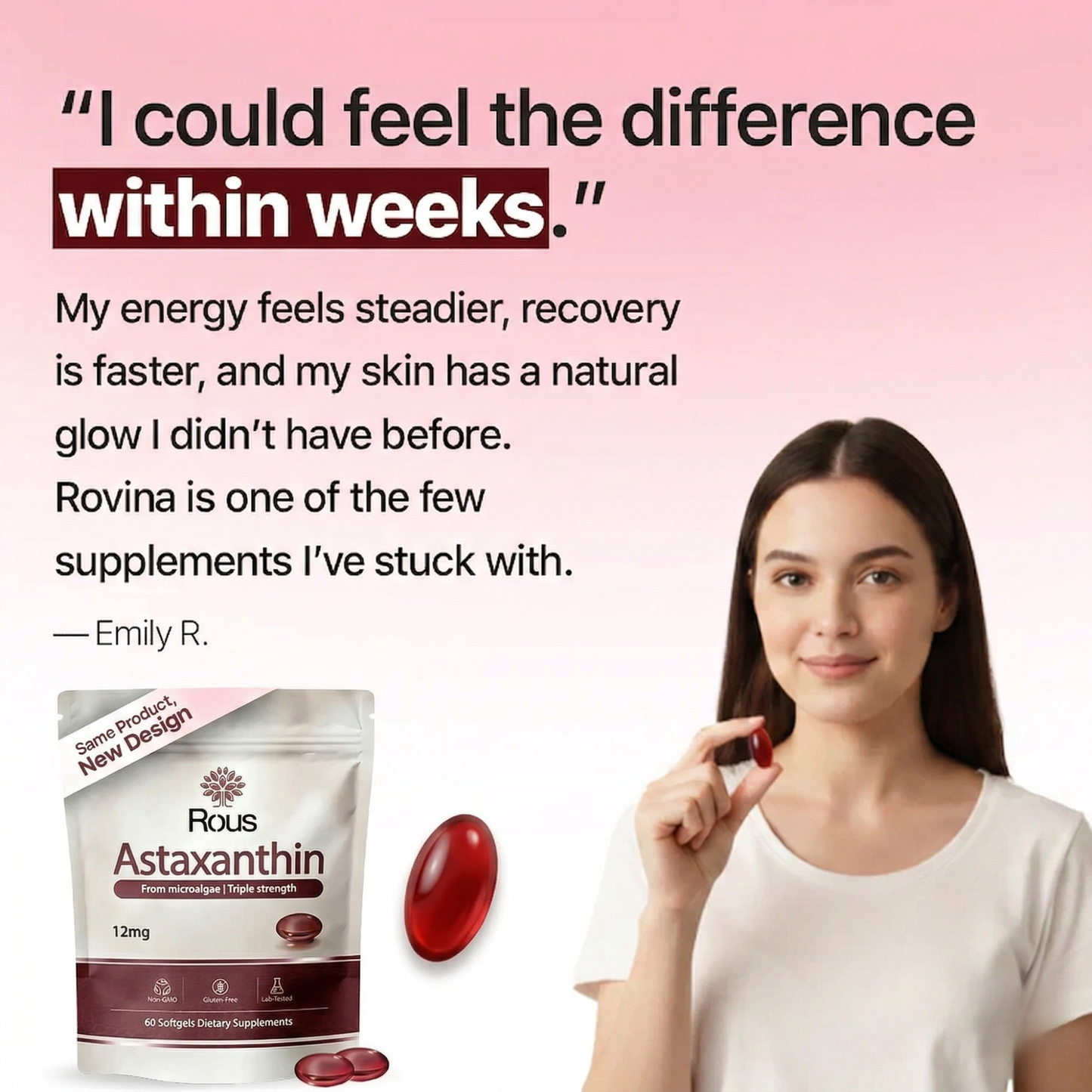 Rovina Astaxanthin 12mg Softgels